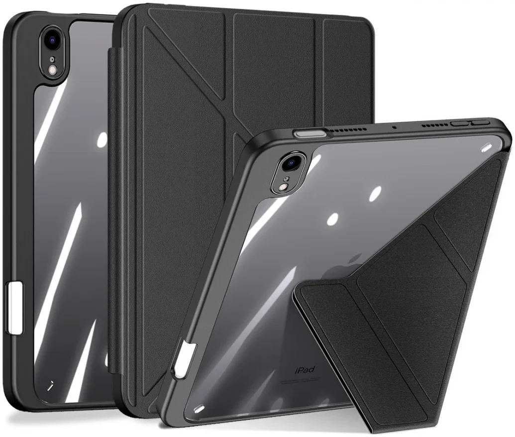 Dux Ducis Magi Apple iPad Mini 6 / 7 Hoes V-Fold Book Case Zwart afbeelding 1