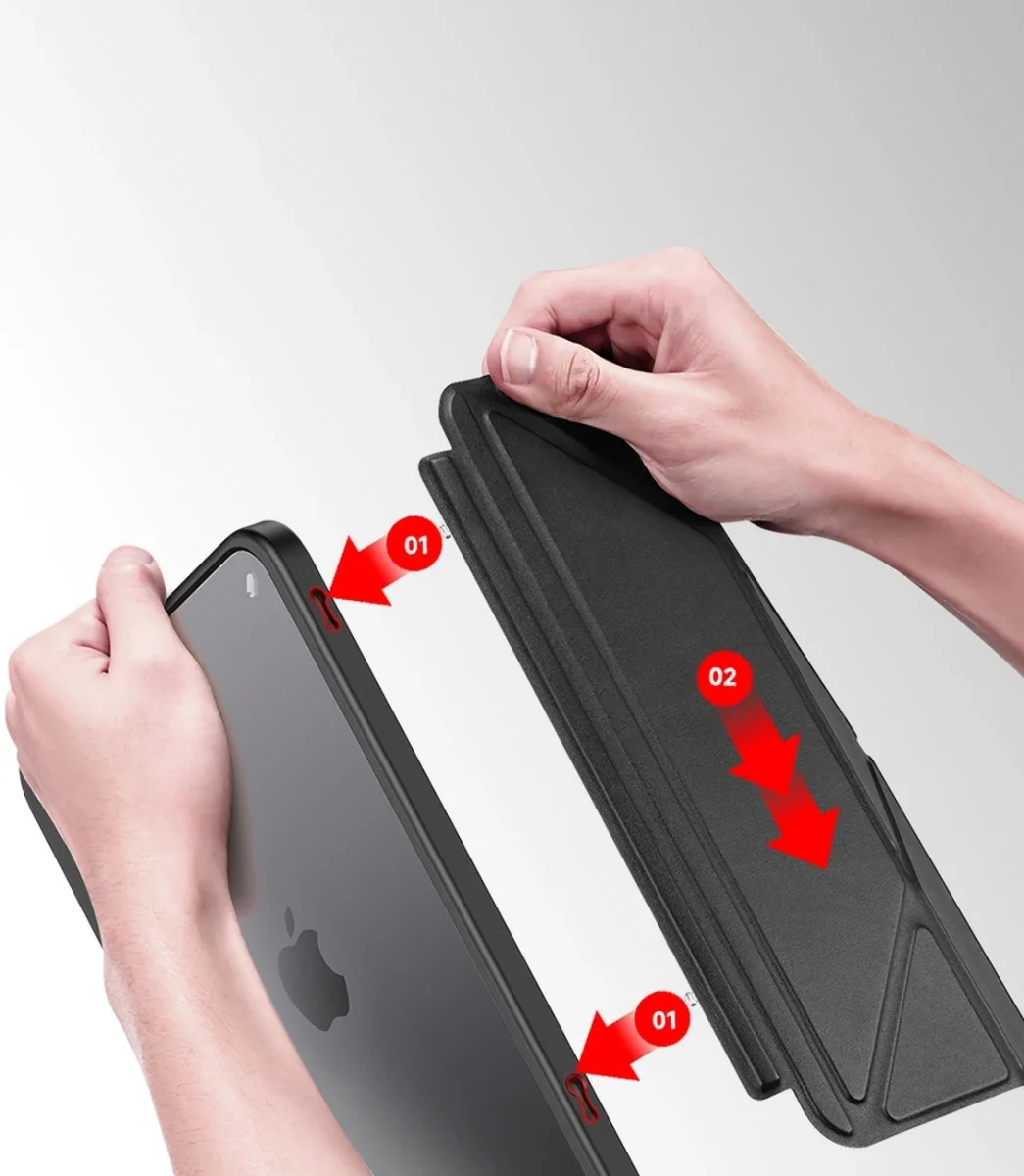 Dux Ducis Magi Apple iPad Mini 6 / 7 Hoes V-Fold Book Case Zwart afbeelding 11