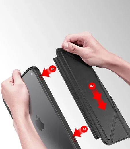 Dux Ducis Magi Apple iPad Mini 6 / 7 Hoes V-Fold Book Case Zwart afbeelding 11