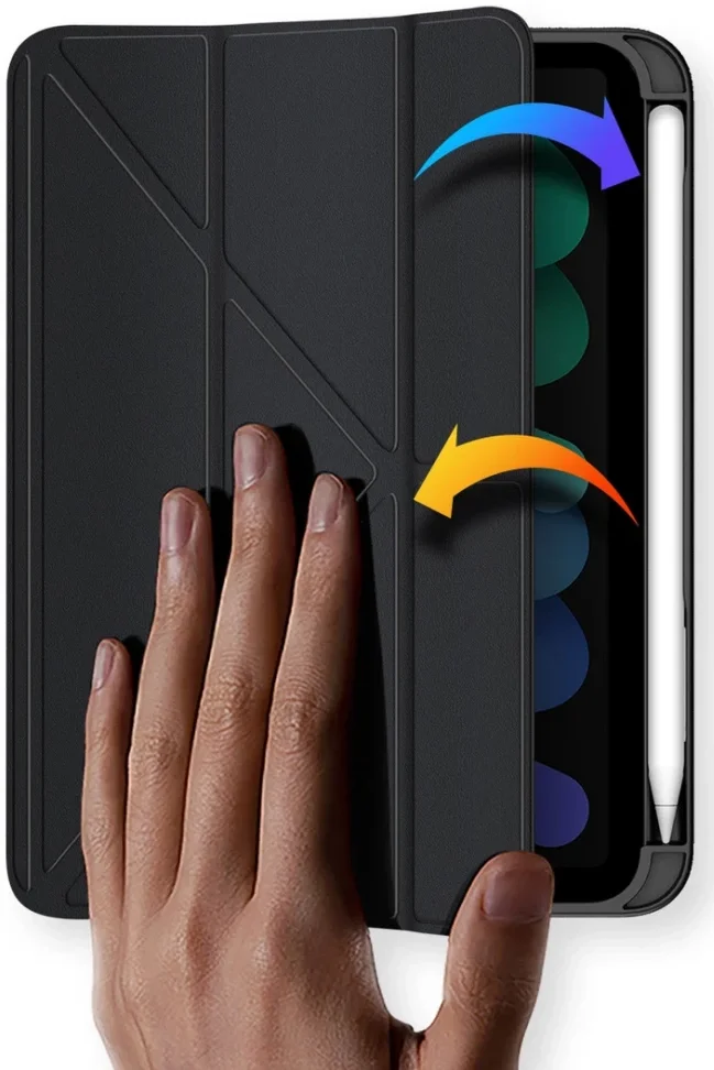 Dux Ducis Magi Apple iPad Mini 6 / 7 Hoes V-Fold Book Case Zwart afbeelding 3