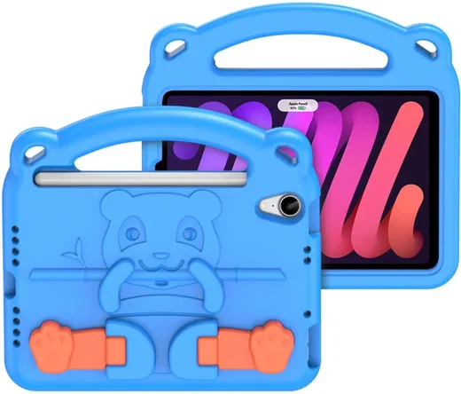 Dux Ducis Panda Apple iPad Mini 6 / 7 Kinder Tablethoes Blauw afbeelding 2