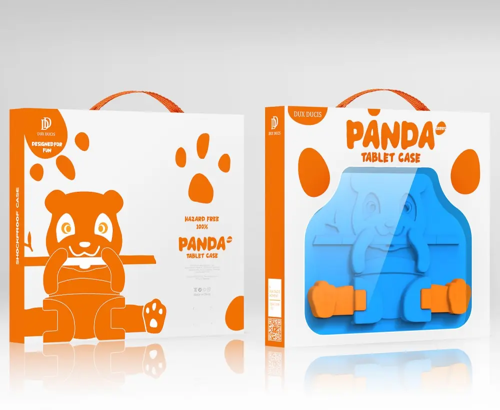 Dux Ducis Panda Apple iPad Mini 6 / 7 Kinder Tablethoes Blauw afbeelding 7