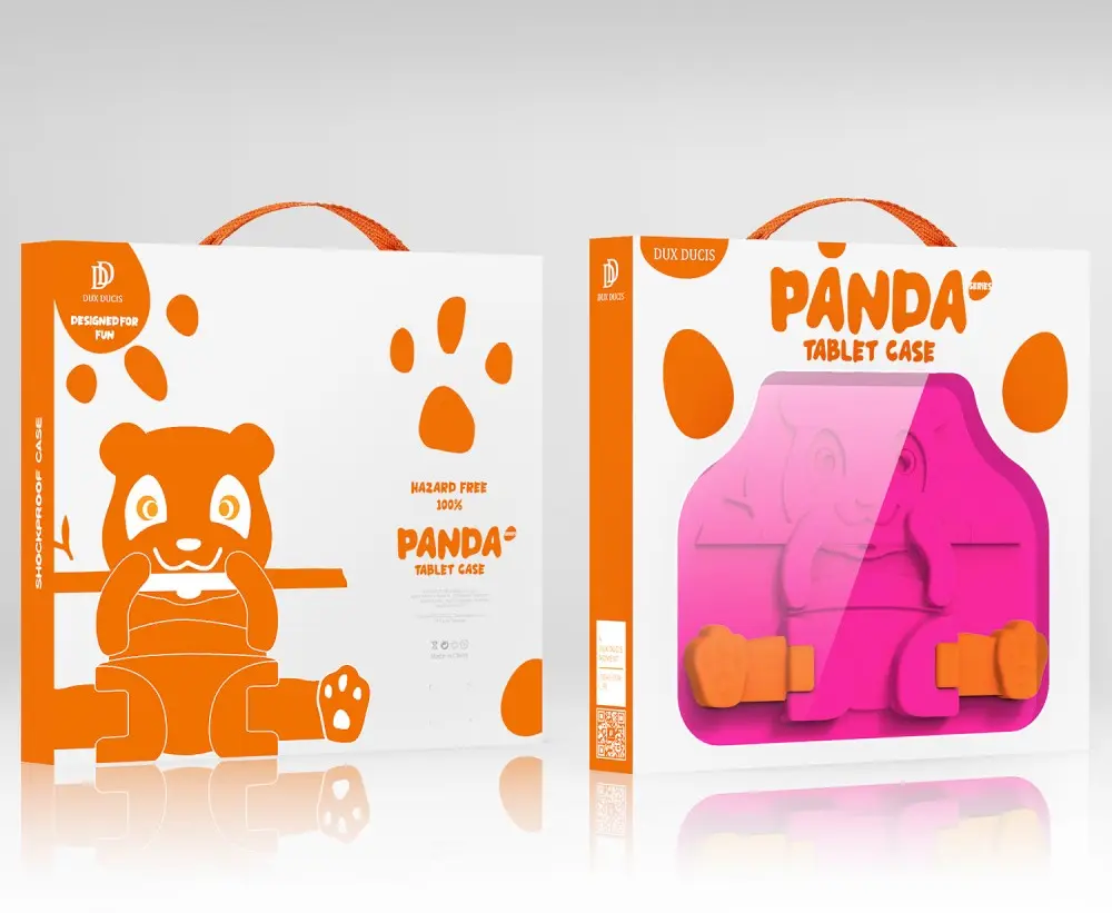 Dux Ducis Panda Apple iPad Mini 6 / 7 Kinder Tablethoes Roze afbeelding 7