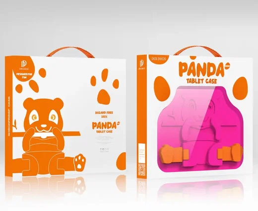 Dux Ducis Panda Apple iPad Mini 6 / 7 Kinder Tablethoes Roze afbeelding 7