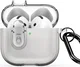 Dux Ducis PECL AirPods 4 Hoesje met Aluminum Haak Transparant Grijs afbeelding 2