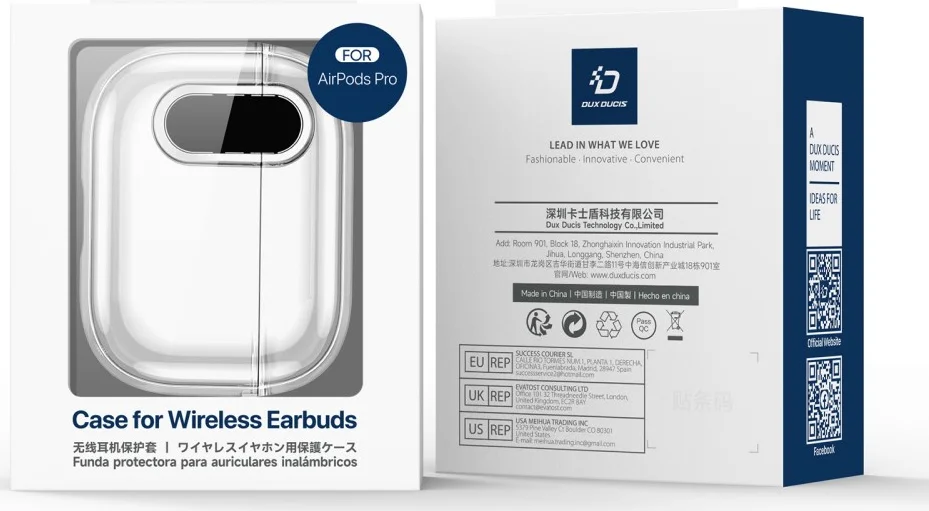 Dux Ducis PECL AirPods 4 Hoesje met Aluminum Haak Transparant Blauw afbeelding 10