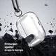 Dux Ducis PECL AirPods 4 Hoesje met Aluminum Haak Transparant Blauw afbeelding 3