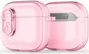 Dux Ducis PECL AirPods 4 Hoesje met Aluminum Haak Transparant Roze