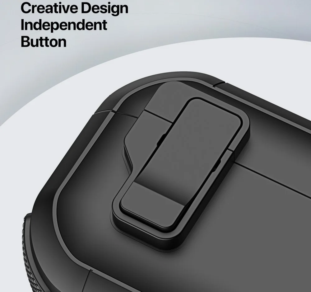 Dux Ducis PECP AirPods 4 Hoesje met Aluminum Haak Wit Blauw afbeelding 4
