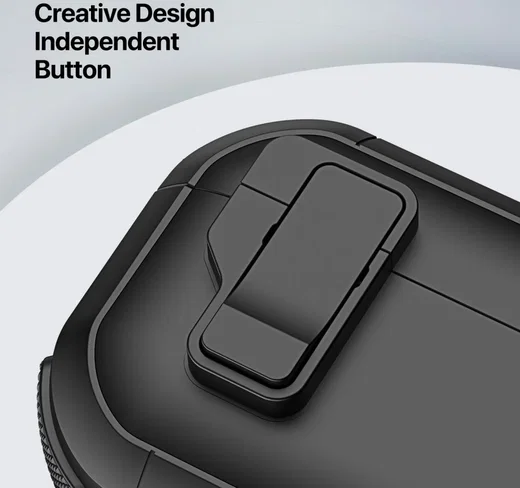 Dux Ducis PECP AirPods 4 Hoesje met Aluminum Haak Wit Blauw afbeelding 4