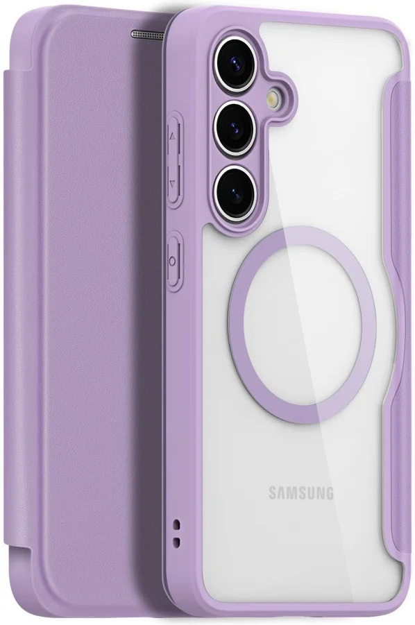 Dux Ducis Skin X Pro Samsung Galaxy S25 Plus Hoes MagSafe / Qi2 Book Case Paars afbeelding 2