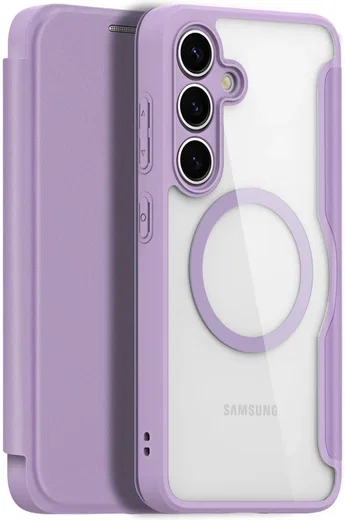 Dux Ducis Skin X Pro Samsung Galaxy S25 Plus Hoes MagSafe / Qi2 Book Case Paars afbeelding 2
