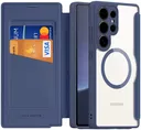 Dux Ducis Skin X Pro Samsung Galaxy S25 Ultra Hoes MagSafe / Qi2 Book Case Blauw