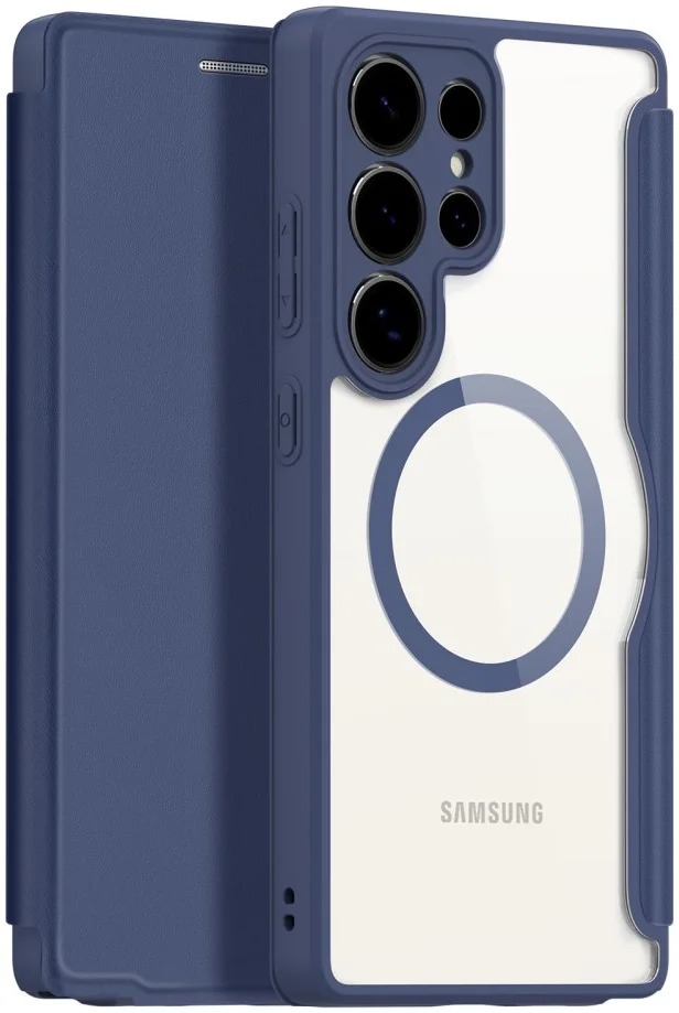 Dux Ducis Skin X Pro Samsung Galaxy S25 Ultra Hoes MagSafe / Qi2 Book Case Blauw afbeelding 2