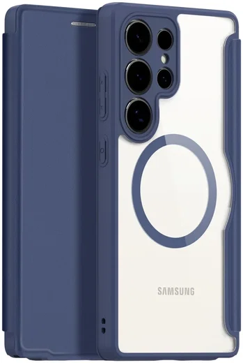 Dux Ducis Skin X Pro Samsung Galaxy S25 Ultra Hoes MagSafe / Qi2 Book Case Blauw afbeelding 2