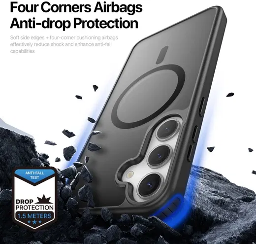 Dux Ducis Yind Samsung Galaxy S25 Hoesje MagSafe / Qi2 Back Cover Zwart afbeelding 5