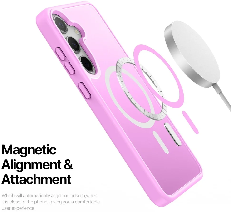 Dux Ducis Yind Samsung Galaxy S25 Plus Hoesje MagSafe / Qi2 Back Cover Roze afbeelding 5