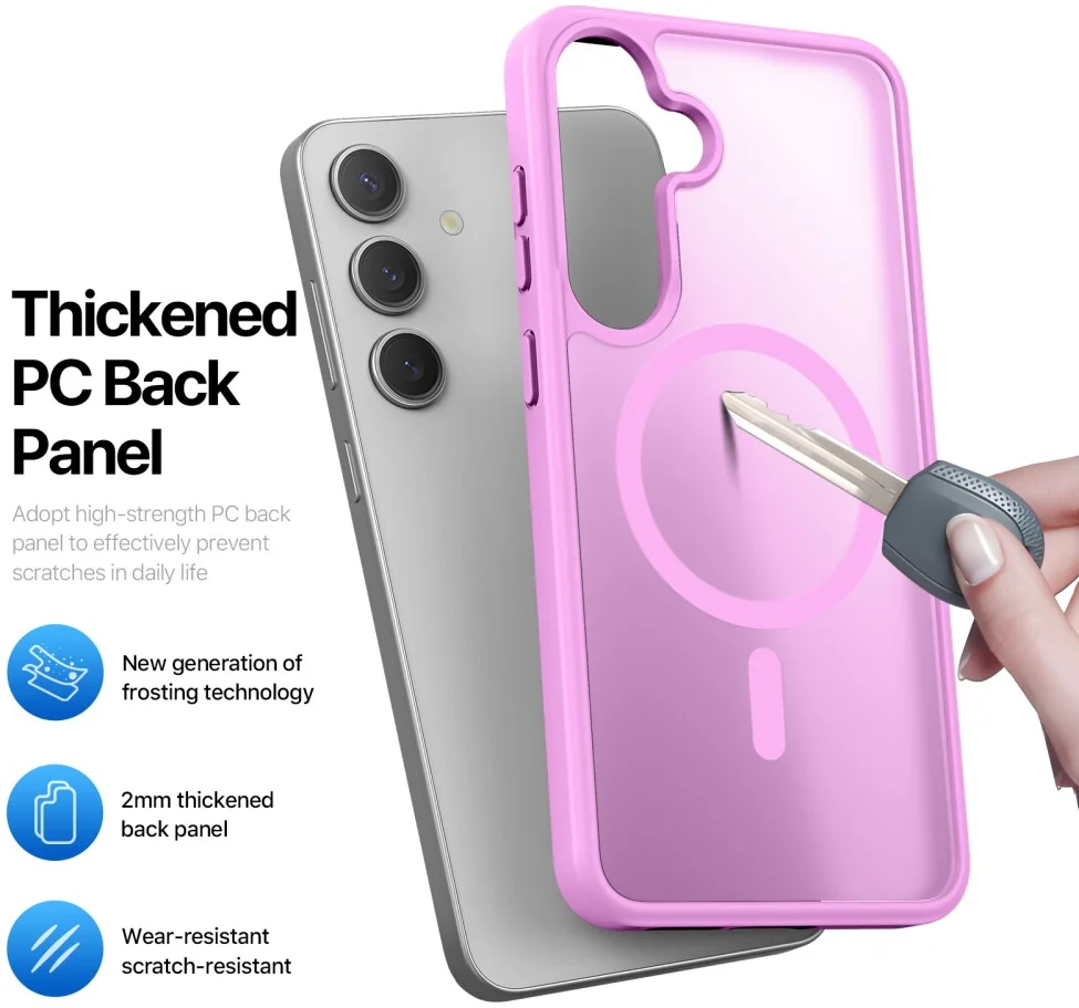 Dux Ducis Yind Samsung Galaxy S25 Plus Hoesje MagSafe / Qi2 Back Cover Roze afbeelding 6