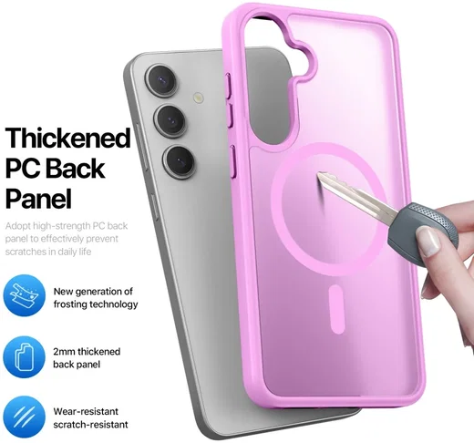 Dux Ducis Yind Samsung Galaxy S25 Plus Hoesje MagSafe / Qi2 Back Cover Roze afbeelding 6