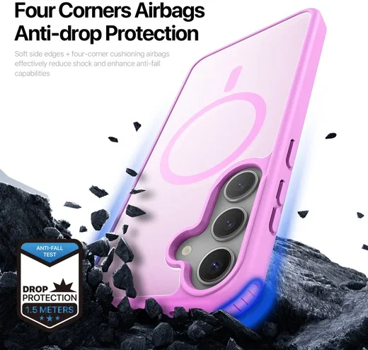 Dux Ducis Yind Samsung Galaxy S25 Plus Hoesje MagSafe / Qi2 Back Cover Roze afbeelding 3