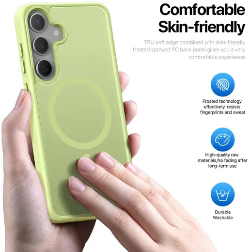 Dux Ducis Yind Samsung Galaxy S25 Plus Hoesje MagSafe / Qi2 Back Cover Groen afbeelding 3