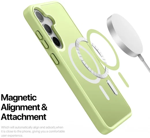Dux Ducis Yind Samsung Galaxy S25 Plus Hoesje MagSafe / Qi2 Back Cover Groen afbeelding 4