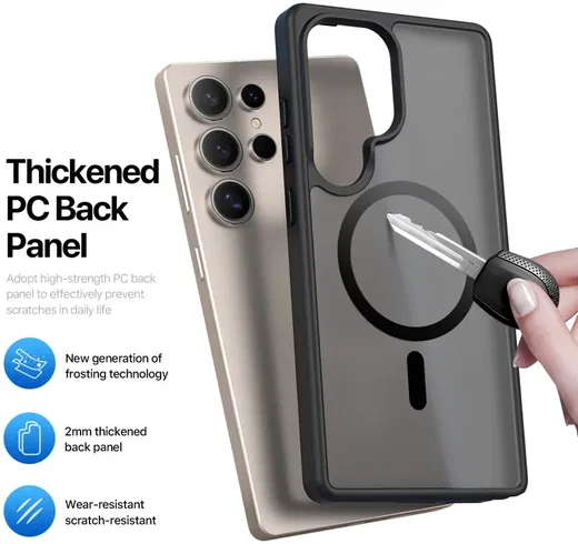 Dux Ducis Yind Samsung Galaxy S25 Ultra Hoesje MagSafe / Qi2 Back Cover Zwart afbeelding 5