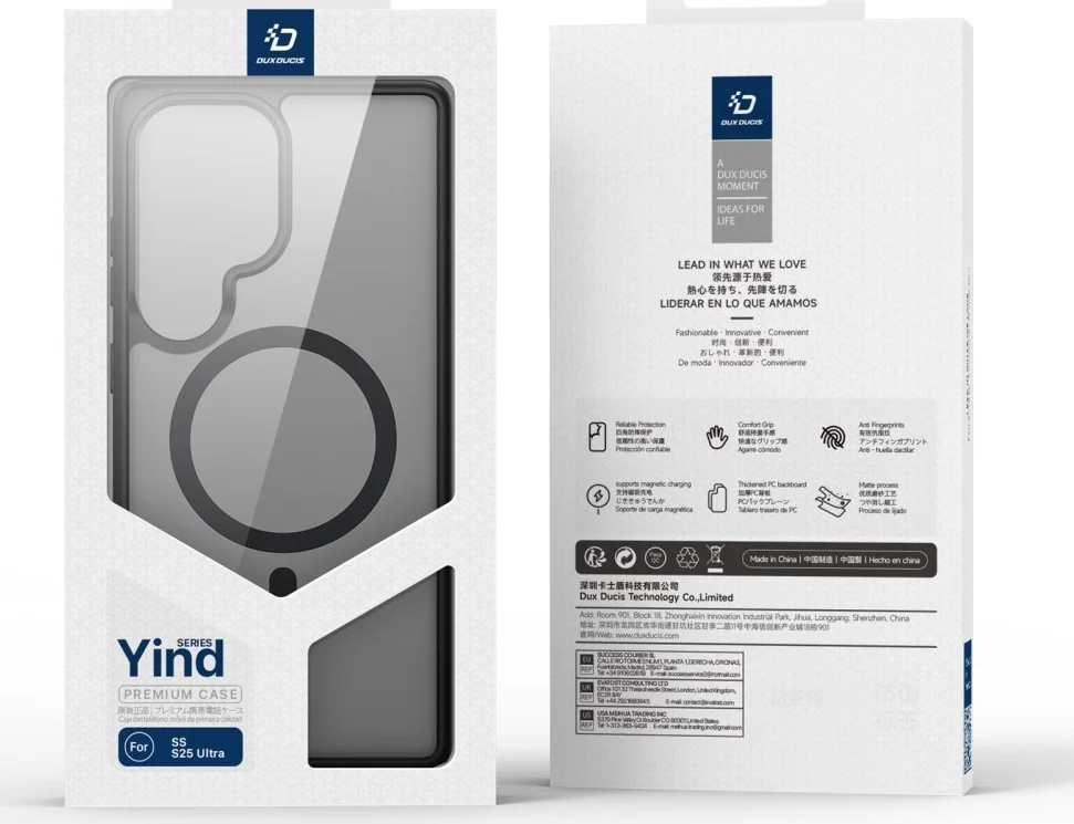 Dux Ducis Yind Samsung Galaxy S25 Ultra Hoesje MagSafe / Qi2 Back Cover Zwart afbeelding 9