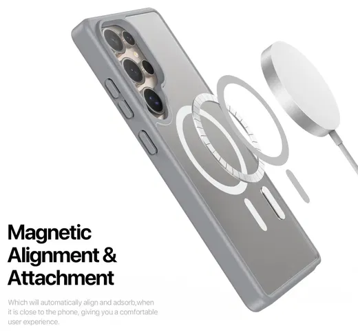 Dux Ducis Yind Samsung Galaxy S25 Ultra Hoesje MagSafe / Qi2 Back Cover Grijs afbeelding 4