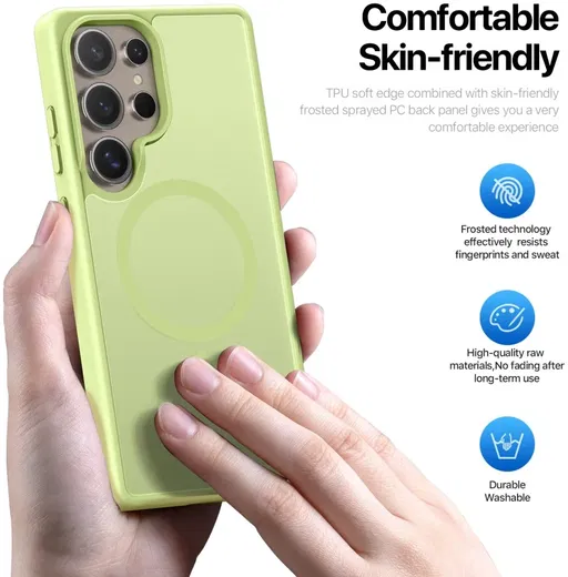 Dux Ducis Yind Samsung Galaxy S25 Ultra Hoesje MagSafe / Qi2 Back Cover Groen afbeelding 3