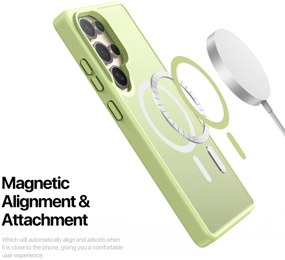Dux Ducis Yind Samsung Galaxy S25 Ultra Hoesje MagSafe / Qi2 Back Cover Groen afbeelding 4