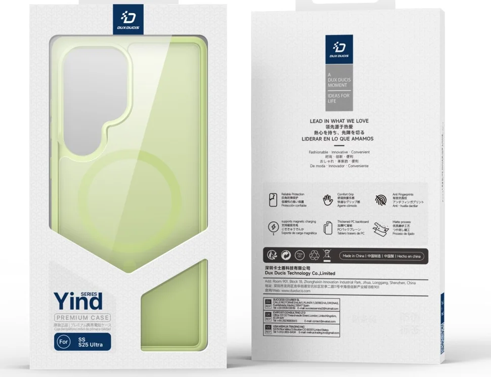 Dux Ducis Yind Samsung Galaxy S25 Ultra Hoesje MagSafe / Qi2 Back Cover Groen afbeelding 9