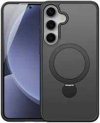 Dux Ducis Yind Samsung Galaxy S25 Hoesje 360° MagSafe / Qi2 Stand Zwart afbeelding