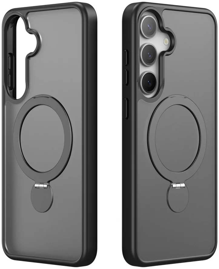 Dux Ducis Yind Samsung Galaxy S25 Hoesje 360° MagSafe / Qi2 Stand Zwart afbeelding 2