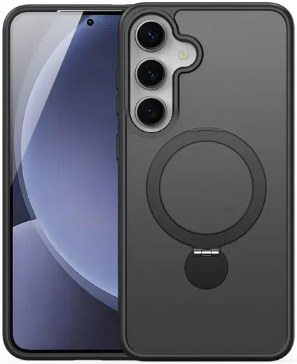 Dux Ducis Yind Samsung Galaxy S25 Plus Hoesje 360° MagSafe / Qi2 Stand Zwart afbeelding 1