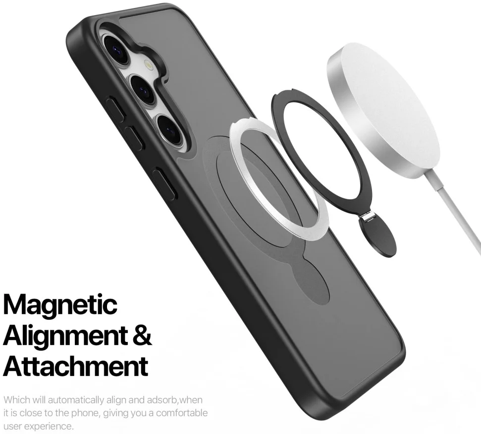 Dux Ducis Yind Samsung Galaxy S25 Plus Hoesje 360° MagSafe / Qi2 Stand Zwart afbeelding 5