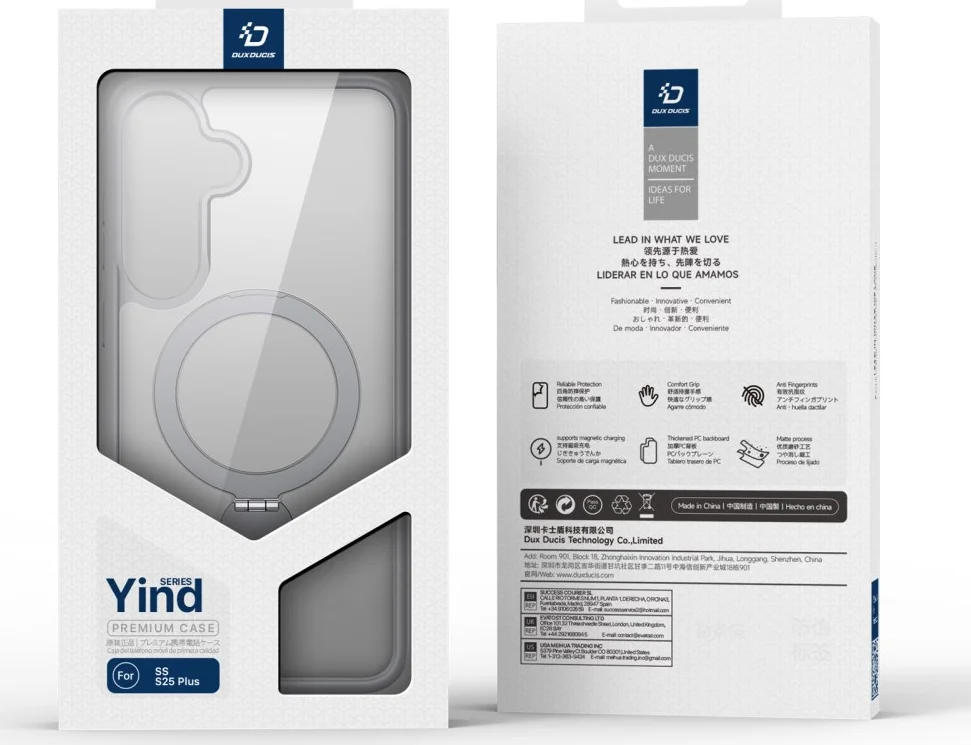 Dux Ducis Yind Samsung Galaxy S25 Plus Hoesje 360° MagSafe / Qi2 Stand Grijs afbeelding 10