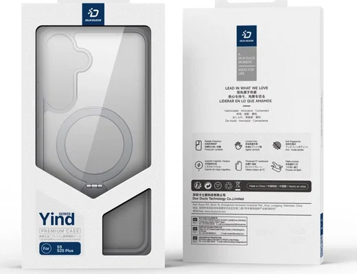 Dux Ducis Yind Samsung Galaxy S25 Plus Hoesje 360° MagSafe / Qi2 Stand Grijs afbeelding 10