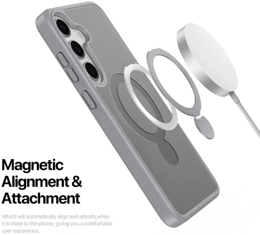 Dux Ducis Yind Samsung Galaxy S25 Plus Hoesje 360° MagSafe / Qi2 Stand Grijs afbeelding 4