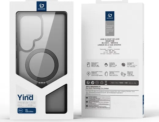 Dux Ducis Yind Samsung Galaxy S25 Ultra Hoesje 360° MagSafe / Qi2 Stand Zwart afbeelding 10