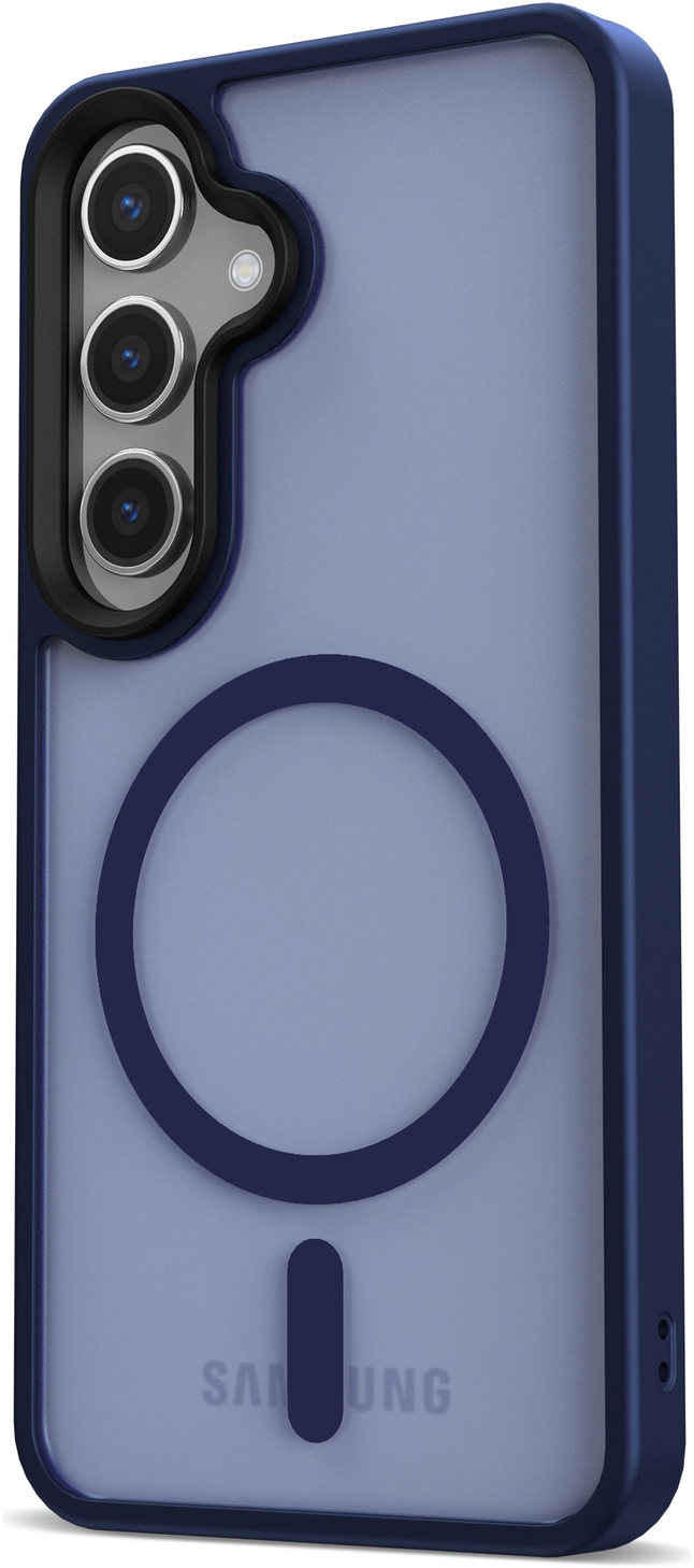 Samsung Galaxy S25 Hoesje met MagSafe / Qi2 Back Cover Matte Donkerblauw afbeelding 15