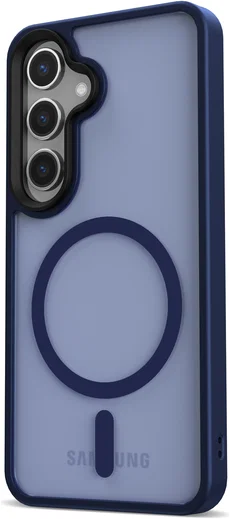 Samsung Galaxy S25 Hoesje met MagSafe / Qi2 Back Cover Matte Donkerblauw afbeelding 15