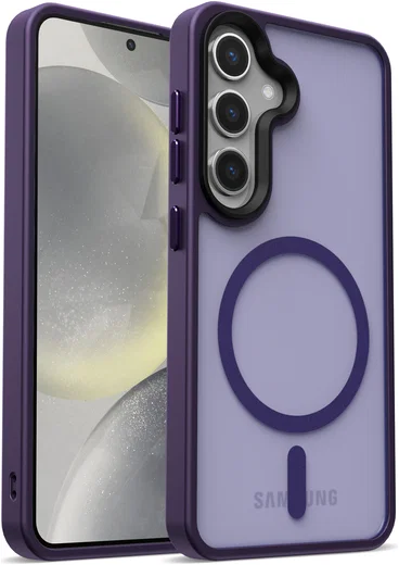 Samsung Galaxy S25 Hoesje met MagSafe / Qi2 Back Cover Matte Paars afbeelding 14