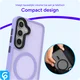 Samsung Galaxy S25 Hoesje met MagSafe / Qi2 Back Cover Matte Violet afbeelding 4