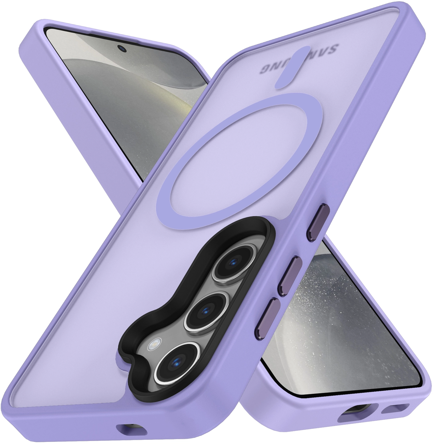 Samsung Galaxy S25 Hoesje met MagSafe / Qi2 Back Cover Matte Violet afbeelding 11