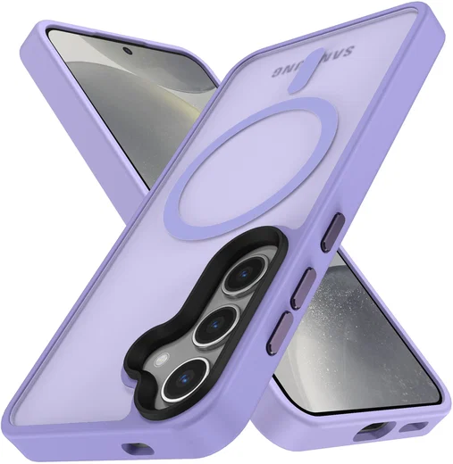 Samsung Galaxy S25 Hoesje met MagSafe / Qi2 Back Cover Matte Violet afbeelding 11