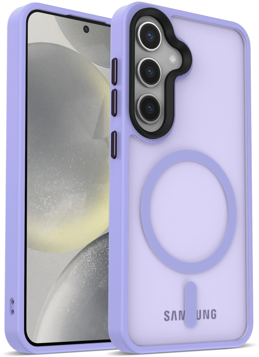 Samsung Galaxy S25 Hoesje met MagSafe / Qi2 Back Cover Matte Violet afbeelding 14