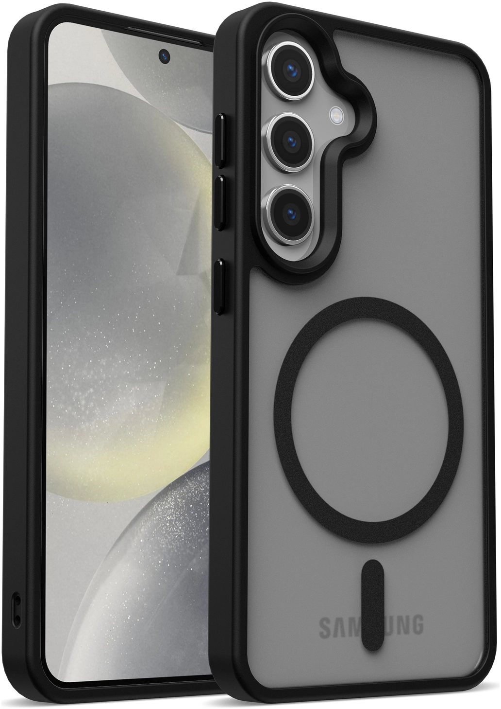 Samsung Galaxy S25 Hoesje met MagSafe / Qi2 Back Cover Matte Zwart afbeelding 14