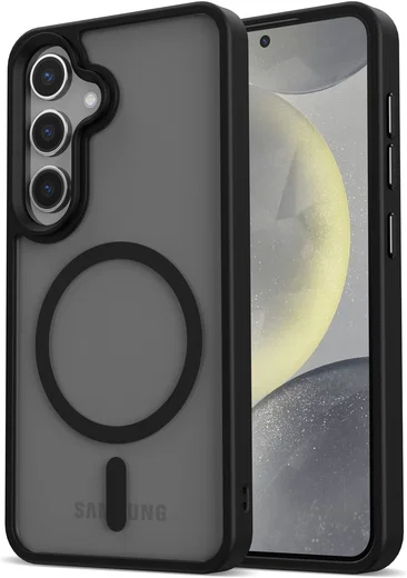 Samsung Galaxy S25 Hoesje met MagSafe / Qi2 Back Cover Matte Zwart afbeelding 1