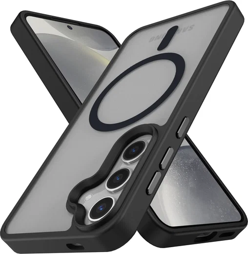 Samsung Galaxy S25 Hoesje met MagSafe / Qi2 Back Cover Matte Zwart afbeelding 11